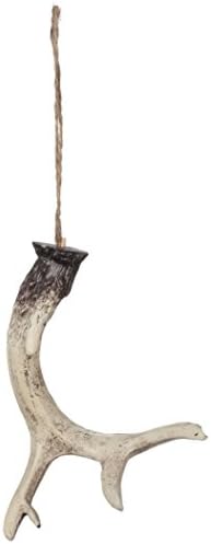White Antler 5 inch Resin Stone Christmas Ornament