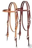 WEAVER BROWBAND HEADSTALL WESTERN WORKING HORSE DARK LEATHER