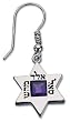 Star of David pair of earrings with Amethyst