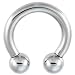 8 Gauge STEEL HORSESHOE Circular Barbell - 1/2" 6mm Ball