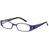 Sunoptic R11D Purple Patterned Arms Reading Glasses - Strength +3.00 Including Soft Pouch
