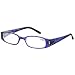Sunoptic R11D Purple Patterned Arms Reading Glasses - Strength +2.50 Including Soft Pouch