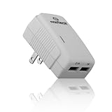 Naztech N230-12013 International Dual USB AC Charger 3.1A/Travel Charger for iPad/iPhone and All Cell Phones - Retail Packaging - White