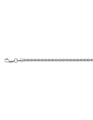 Sterling Silver Rhodium Plated Fancy Popcorn Rope Chain (2.5mm)