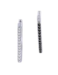 925ss 0.50Ct.Tw Black and White Diamond Earrings