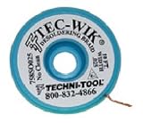 Techni-Tool Desoldering Braid Tec-Wik .145 5' Brn Size 5