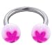 Horseshoe - Purple FLOWER Circular Barbell