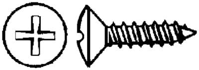 Eastern Fastener Phillips Self-Tapping Screw - Oval Head 8 x 1 100/Box 0235