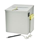 BUDDY PRODUCTS / Recycled steel suggestion box w/locking top, 8-1/2w x 8d x 9-3/4h, platinum / BDY562032 / Sold as 1 Each / Mfr Part # 562032 \*/ Recycled steel suggestion box w/locking top, 8-1/2w x