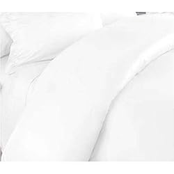 300TC Egyptian Cotton QUEEN WHITE SOLID Duvet Cover BY MARRIKAS