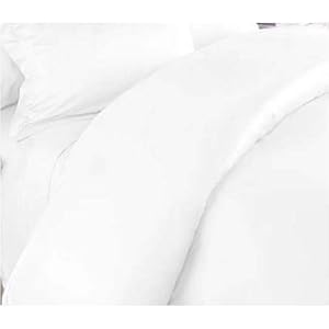 300TC Egyptian Cotton QUEEN WHITE SOLID Duvet Cover BY MARRIKAS