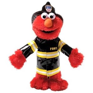 Plush Sesame Street Elmo FDNY 14 by 