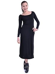 Long Sleeves Lace-Up Scoop Neck Corset   Waistline Maxi Dress 