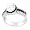 Modern Sterling Silver Engagement Ring Designed with High Grade Black and White Cubic Zirconia, Crafted with Round-Cut Center Stones, Limited-Time Sale Offer, Comes with Free Gift Pouch and Gift Box