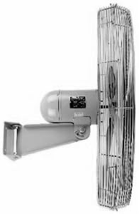 TPI 24 Inch Oscillating Unassembled Air Circulator Fan 1/4 HP w/ Wall Mount