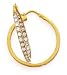 CZ HOOP EARRINGS 1.90CTW 32MM IN 14K YELLOW GOLD