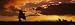 Silhouette of Array Radio Telescopes, National Radio Astronomy Observatory, New Mexico, USA Art Photographic Poster Print by Panoramic Images, 120x40
