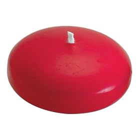 Biedermann & Sons 20 Round Floating Candles, Red