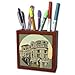 Sandy Mertens New Jersey - Asbury Park Building in Early 1900s - Tile Pen Holders-5 inch tile pen holder