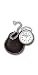 Swiss Army Pocket Watch w-Black Pouch 48 mm Watch - White Dial, Black Leather Strap 24628