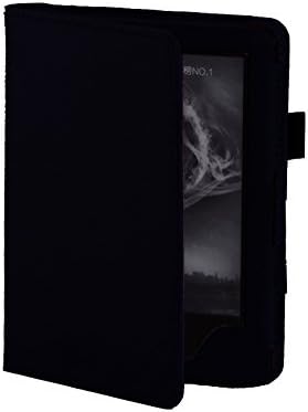 Jakpopin Kindle Paperwhite SmartShell Pu Leather Case Durable Material Great Cover for Amazon Kindle Paperwhite 1/2/3 Screen WakeUp Protective Cover for Kindle E-book Cover Black