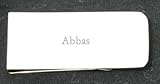 Money clip with engraved name: Abbas