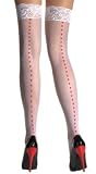 Thigh Highs Leg Avenue Nylons with heart back seam - Valentine's Day Lingerie Accessory!