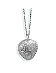 Oxidized Sterling Silver Dove Necklace