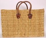 Moroccan Straw Summer Beach / Shopper / Tote Bag 21x13x6