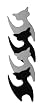 Shape-Up! Magnets Silver Black Cats Set of 4 by Three By Three Seattle