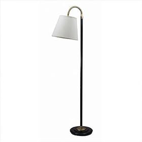 Flex Collection Gooseneck Floor Lamp in Black