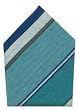 Durable Hand Woven 100% Cotton Colorful Green and Blue Striped Napkins 22x22 Inches Set of Six