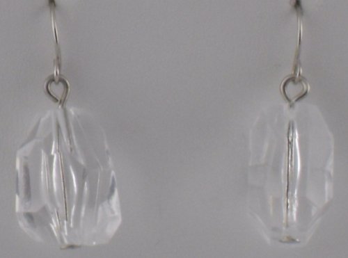 Clear Resin Pebble Earrings