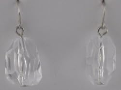 Clear Resin Pebble Earrings