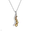 Necklace With Genuine Citrines Crafted in White Gold Length 18in