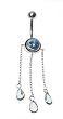 Sterling Silver Belly Ring with CZ Sterling Silver Belly Ring with CZ