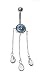 Sterling Silver Belly Ring with CZ