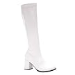 White Gogo Costume Boots Adult