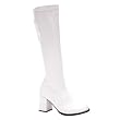 White Gogo Costume Boots Adult