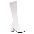 White Gogo Costume Boots Adult
