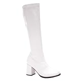 White Gogo Costume Boots Adult