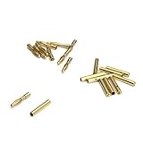 バナナプラグ，SODIAL(R)10ペアｘ2.0mm銅の弾丸バナナプラグコネクター　オス　メス　ゴールデン