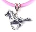 14" Pink Mustang Necklace Sterling Silver Jewelry Gift Boxed