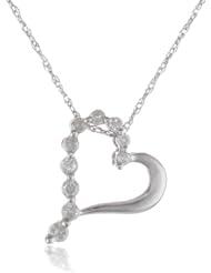 10k Gold Diamond Journey Heart-Shaped Pendant (1/6 cttw, H-I Color, 12-I2-I3 Clarity)