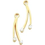 14K Gold Moissanite Earring Jackets