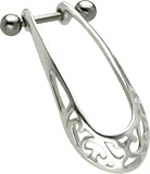 925 Sterling Silver CELTIC DESIGN Helix Shield Ear Piercing Dangle - Cartilage Piercing