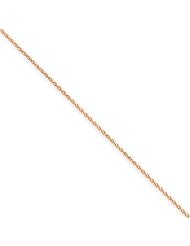 14k Rose Gold 18in 1.2mm Spiga Necklace Chain. Metal Wt- 3.03g