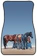 Simple Pleasures Horses Western Car/truck/suv Floormats Set/2