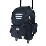 Small Black 18″ Wheeled Sports Backpack, Hiking Camping Bag