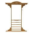 Sterling Deluxe Wall Rack, Oak, 8 Cue w/Ball Rack & Cone Chalk Holder